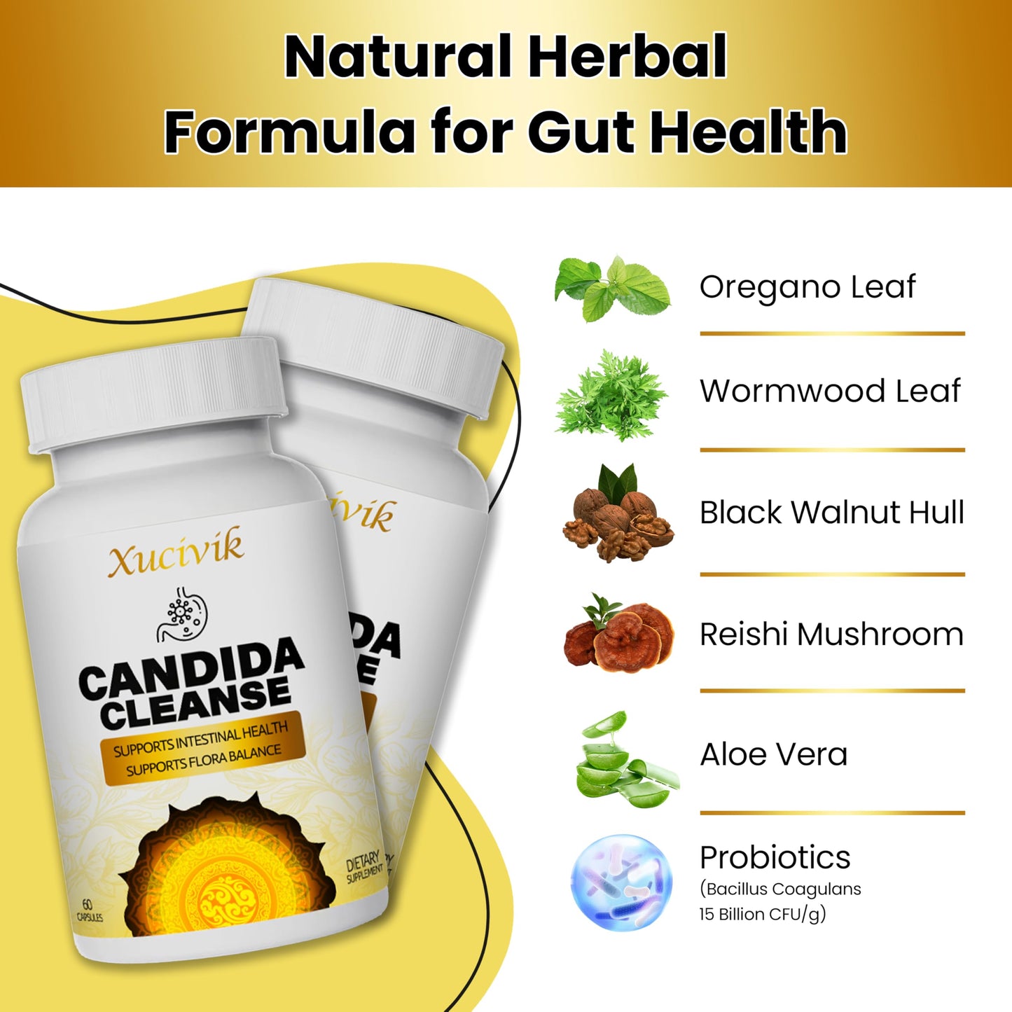 Candida Cleanse® Capsules that reduce cravings, appetite and fatigue
